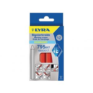 Lyra Merkkrijt Rood 110 x 11 mm 12 stuks