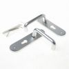 D4E Deurkruk Aluminium Afgerond Set Kruk/Kruk D-model PC55