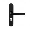 D4E Deurkruk Zwart op schild Cilinder L-design PC72