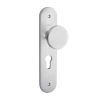 D4E Deurschild Aluminium Afgerond 45x210 Knop PC72