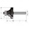Rotec HM Afrondprofielfrees, Gold-Line, Ø57,2 R=22,2 D2=12