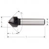 Rotec HM V-Groeffrees 90°, Silver-Line, D2=8 / Ø12,7