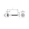 Spenglerschroeven met EPDM-ring RVS 4,5 x 90 mm. PZ 200 stuks