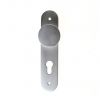 D4E Deurschild Aluminium Afgerond 45x210 Knop PC72