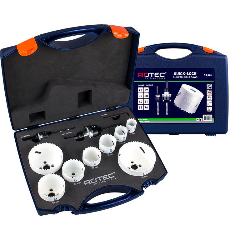 Rotec Gatzagenset Elektricien met Quick-Lock 10-delig