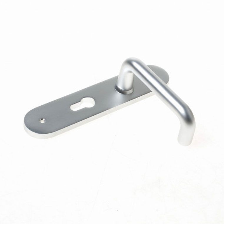D4E Deurkruk Aluminium Afgerond Set Kruk/Kruk D-model PC55