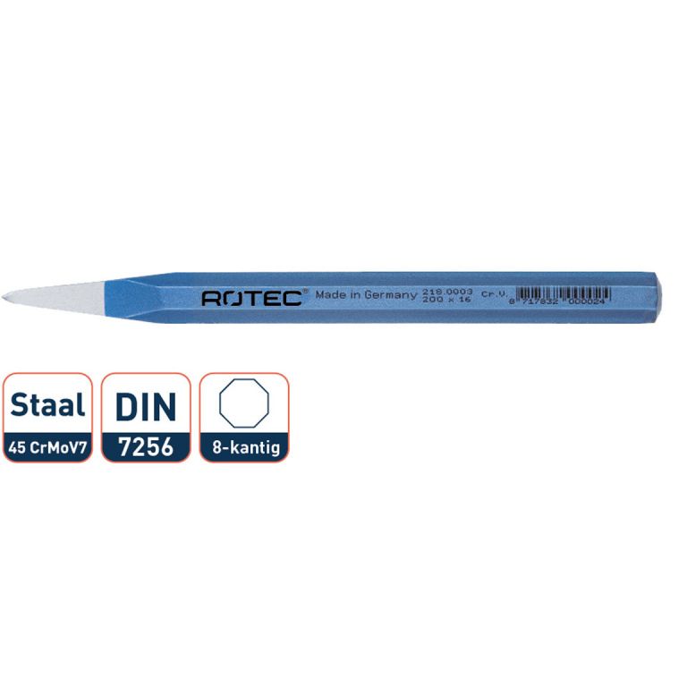 Rotec Puntbeitel 8-Kantig 14 x 200 mm