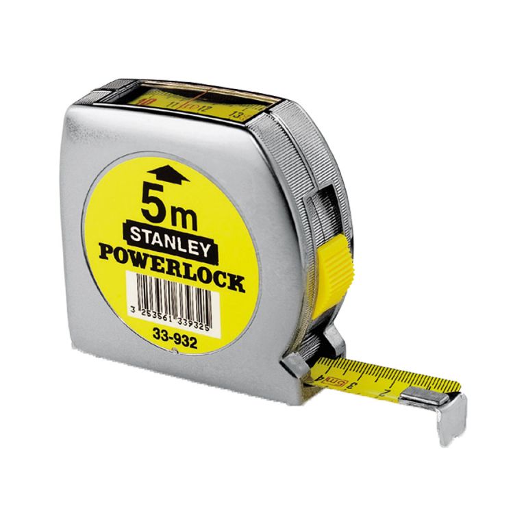 Stanley Rolbandmaat powerlock boveninkijkvenster 5M 19MM 