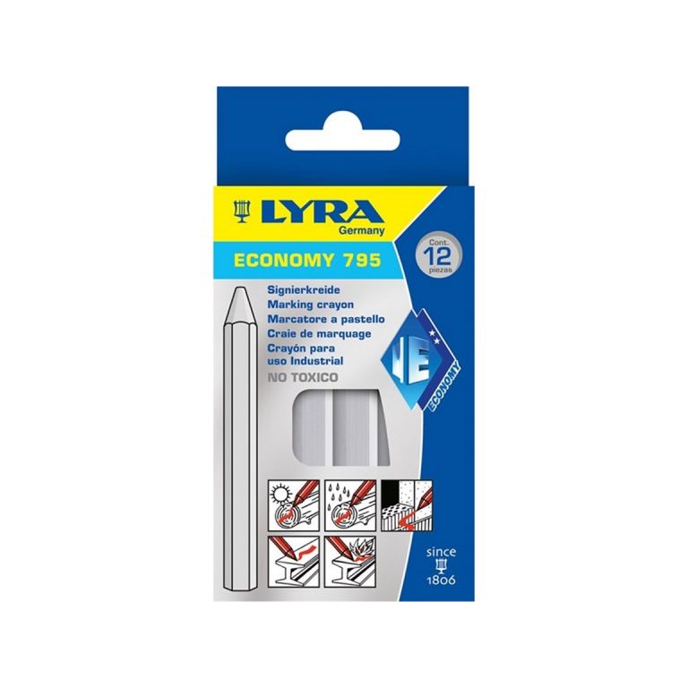 Lyra Merkkrijt Wit 110 x 11 mm 12 stuks