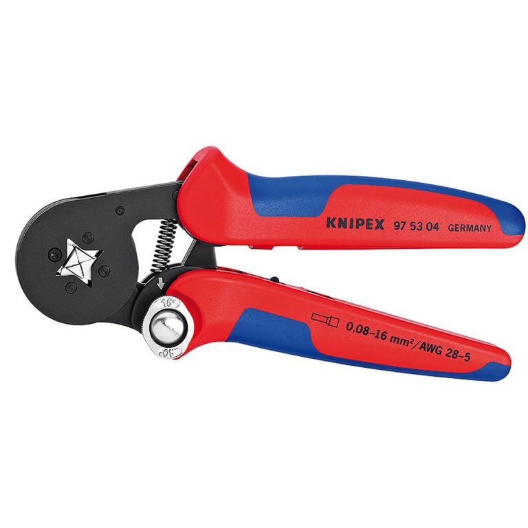 KNIPEX  Zelfinstellende krimptang voor adereindhulzen 97 53 04