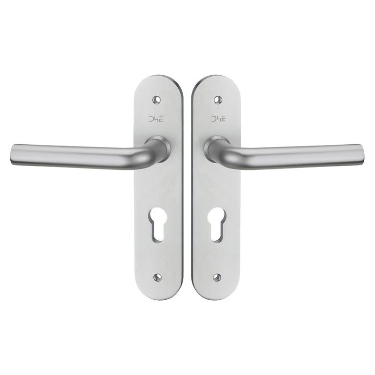 D4E Deurkruk Alu Afgerond Set Kruk/Kruk L-model PC55