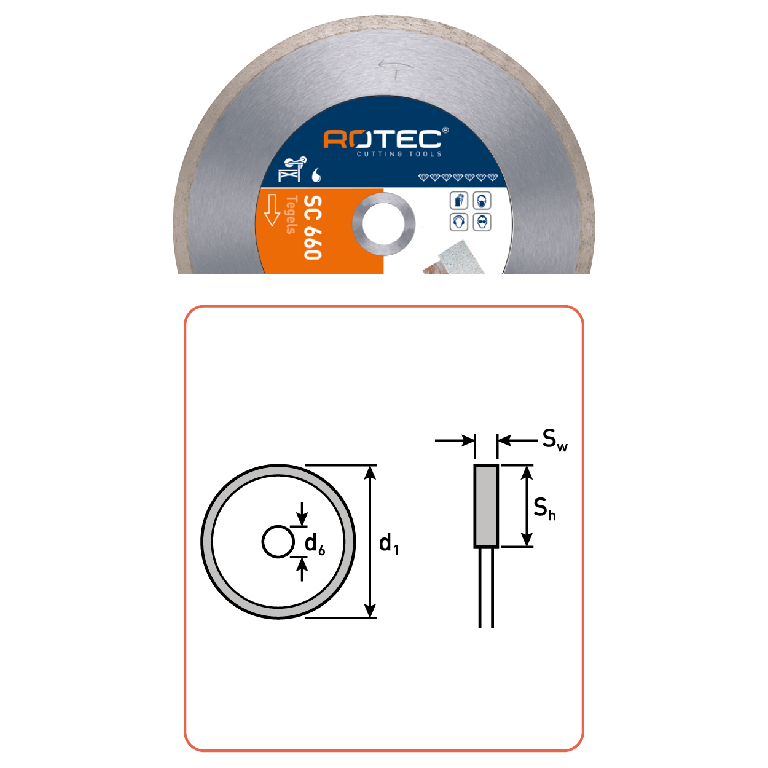 Rotec Diamantzaagblad Sc-620 Ø300X3,1Xø25,4