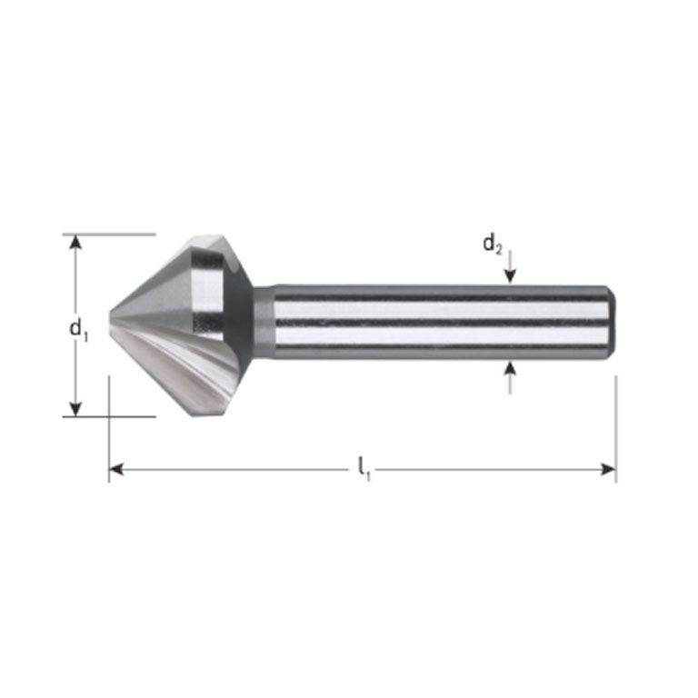 Rotec HSS-E Verzinkfrees 90°, 'INOX'