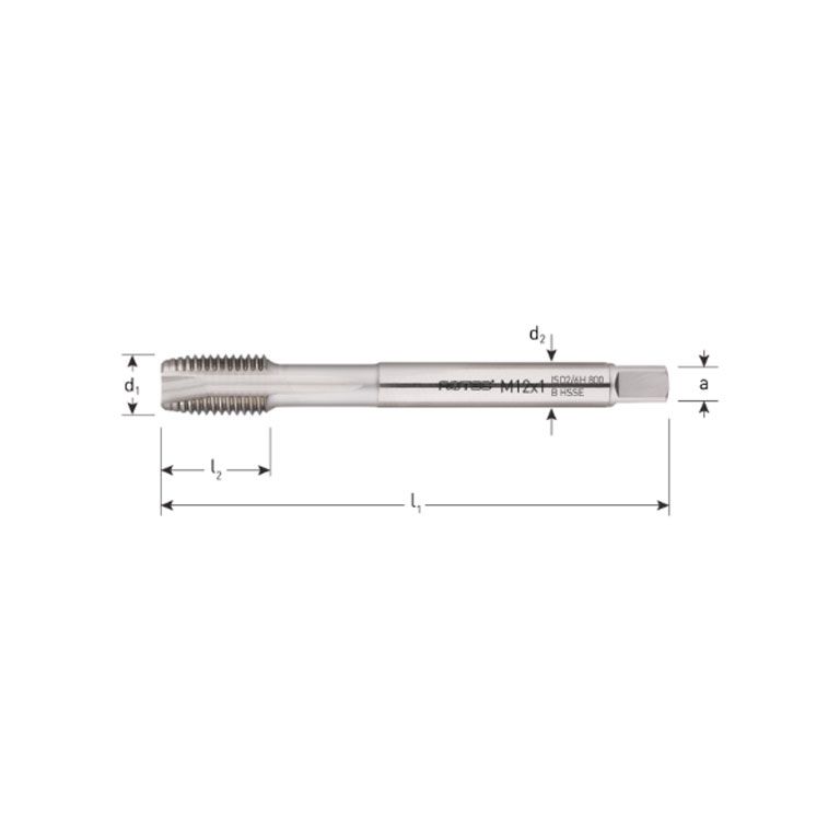 Rotec HSS-E Machinetap '800', Doorlopend, DIN 374, MF 