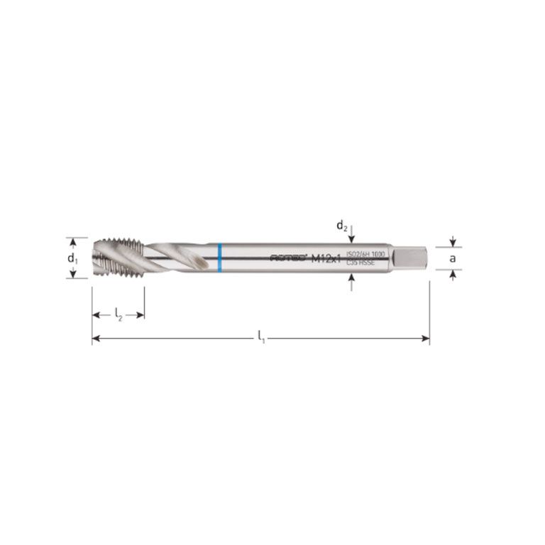 Rotec HSS-E Machinetap 'INOX 1000', Blind, DIN 374, MF