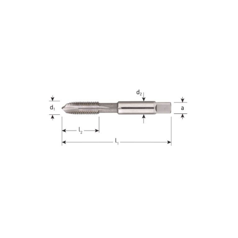 Rotec HSS-E Machinetap, Doorlopend, Kort, ISO 529