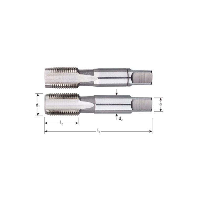 Rotec HSS Handtappenset, 2-Delig