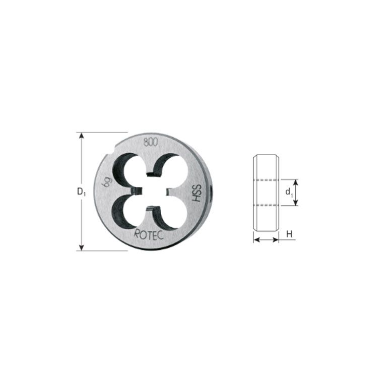 Rotec HSS Ronde Snijplaat DIN 223 Metrisch