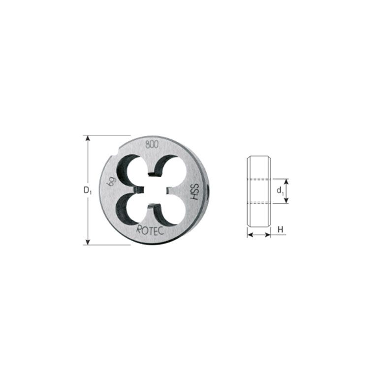 Rotec HSS Ronde Snijplaat DIN-EN 22568, MF