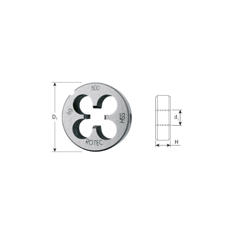 Rotec HSS Ronde Snijplaat DIN 223 Metrisch Links