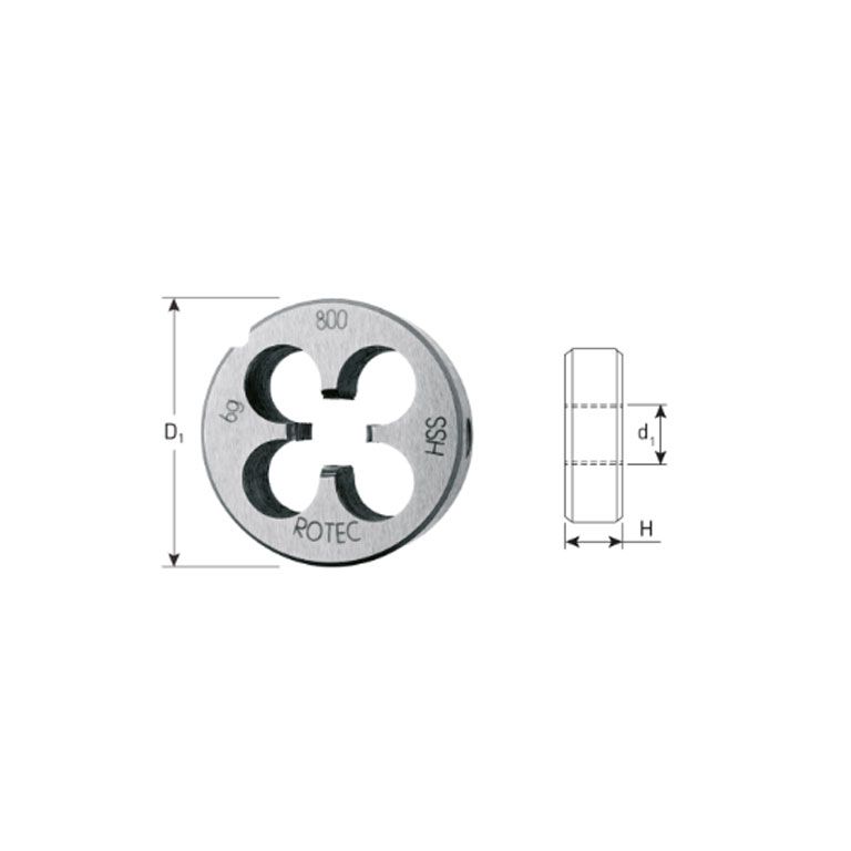 Rotec HSS Ronde Snijplaat DIN 223 UNC 