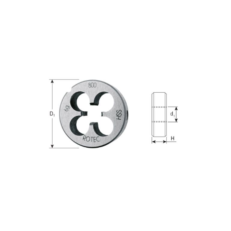 Rotec HSS Ronde Snijplaat DIN 223 UNF