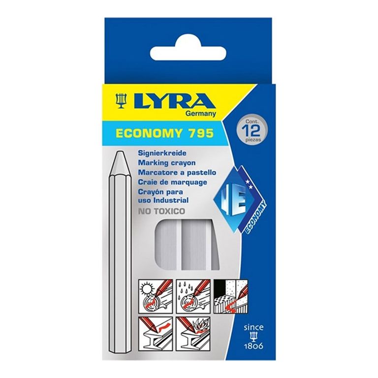 Verpakking Lyra merkkrijt wit 12 stuks