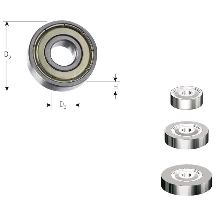 Rotec Geleidelager Ø25,4 X Ø8 X 12,7