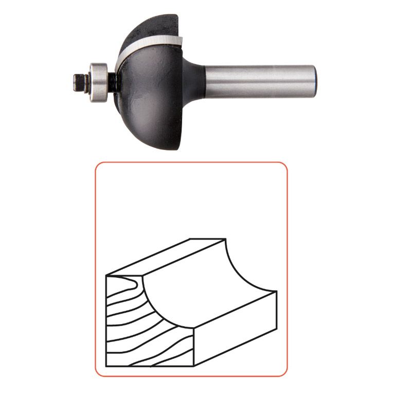 Rotec HM Halfholprofielfrees, Lager,Silver-Line, D2=8 / Ø28,5