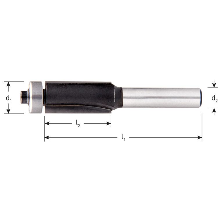 Rotec HM Kantenfrees, Lager, Silver-Line, D2=8 / Ø12,7