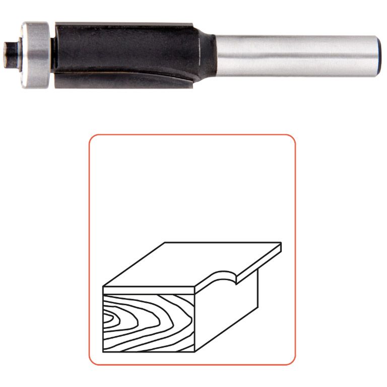 Rotec HM Kantenfrees, Lager, Silver-Line, D2=8 / Ø12,7