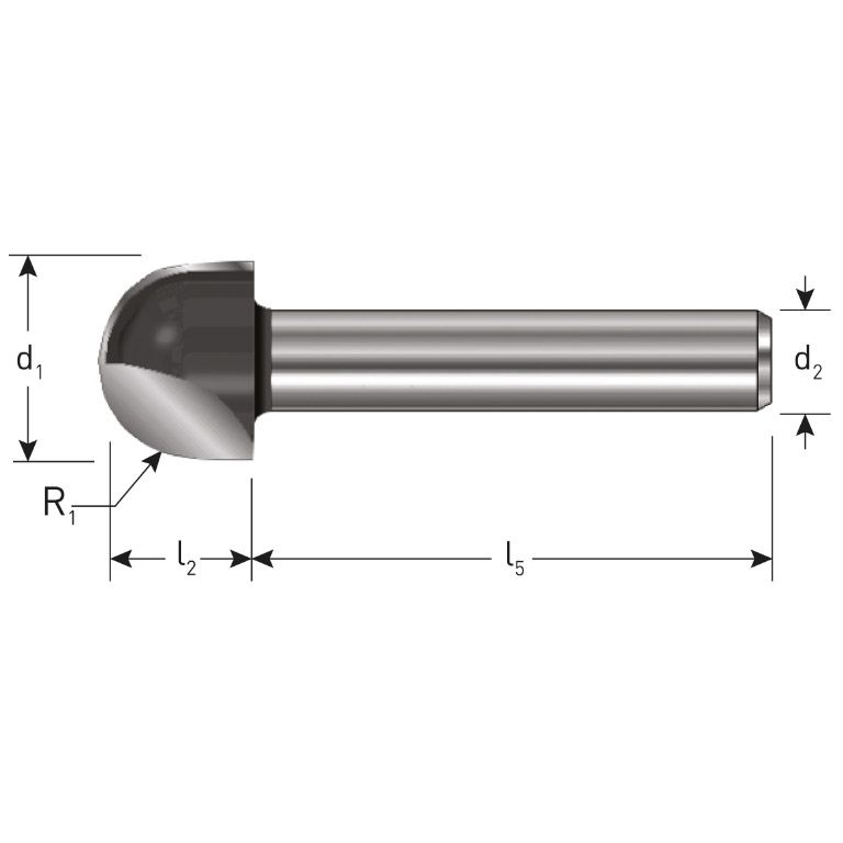 Rotec HM Holprofielfrees, Gold-Line,Ø16 D2=12