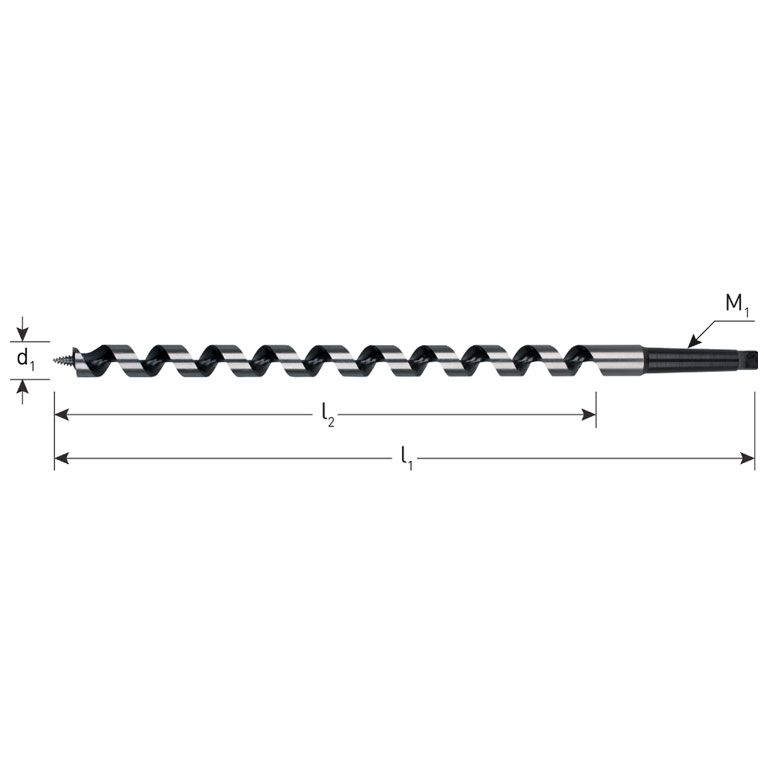 Rotec Slangenboor Gold-Line, MK 2, Ø12,0X380x480 Azobe