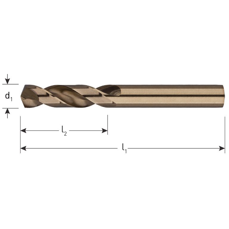 Rotec HSS-E Plaatwerkboor DIN 1897 Type N 2,5 mm