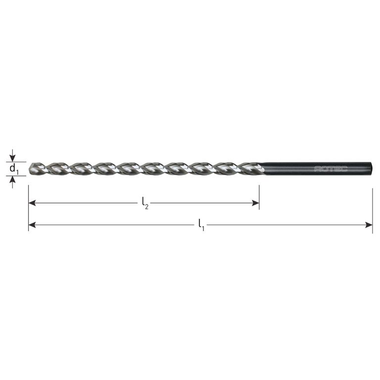 Rotec HSS-E Spiraalboren Din 1869 TLS1000 TiAIN 4,5X235 Mm