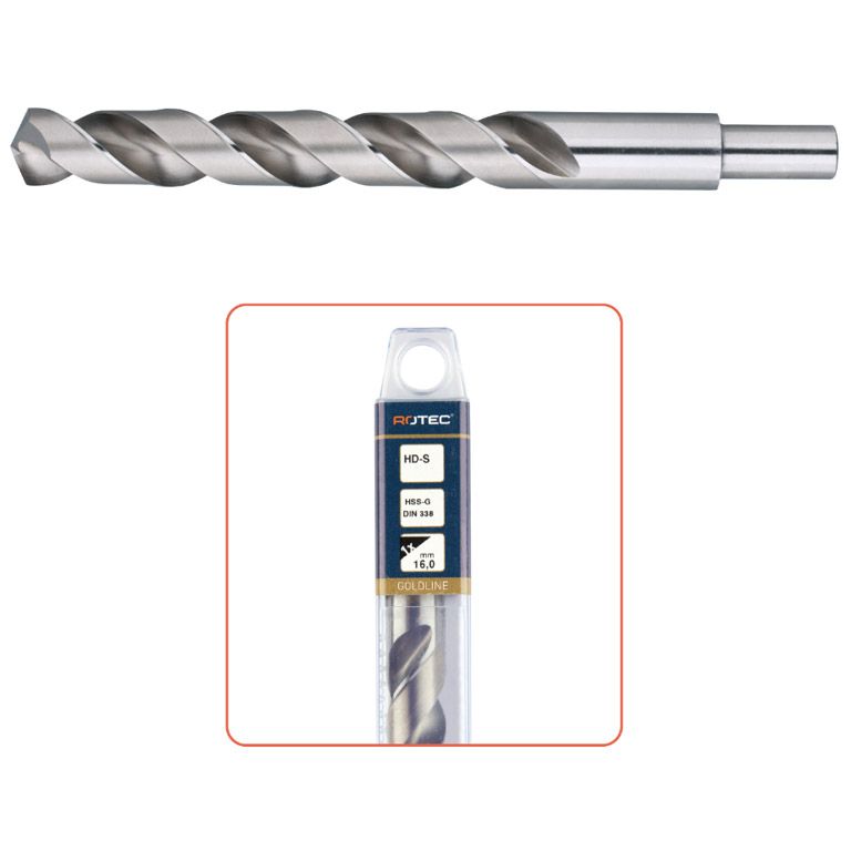 Rotec HSS-G Spiraalboor, Din 338, Type HD-S, D2=13, Ø17,0