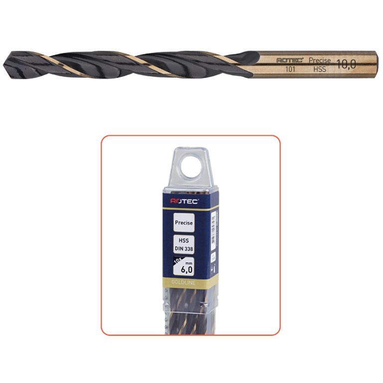 Rotec HSS-R Spiraalboren Din 338 Precise 8,0 Mm 10 stuks