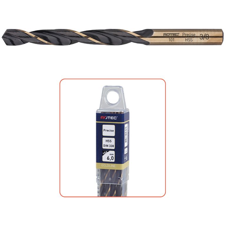 Rotec HSS-R Spiraalboor, Din 338, Type Precise, Ø5/32'' 10 stuks