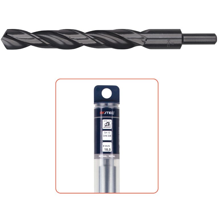 Rotec HSS-R Spiraalboor, Din 338, Type N, D2=10, Ø19,0