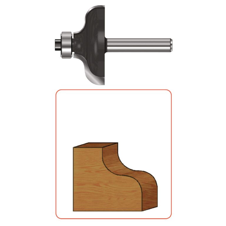 Rotec HM S-Profielfrees, Gold-Line,Ø38,1 R=6,35 D2=12
