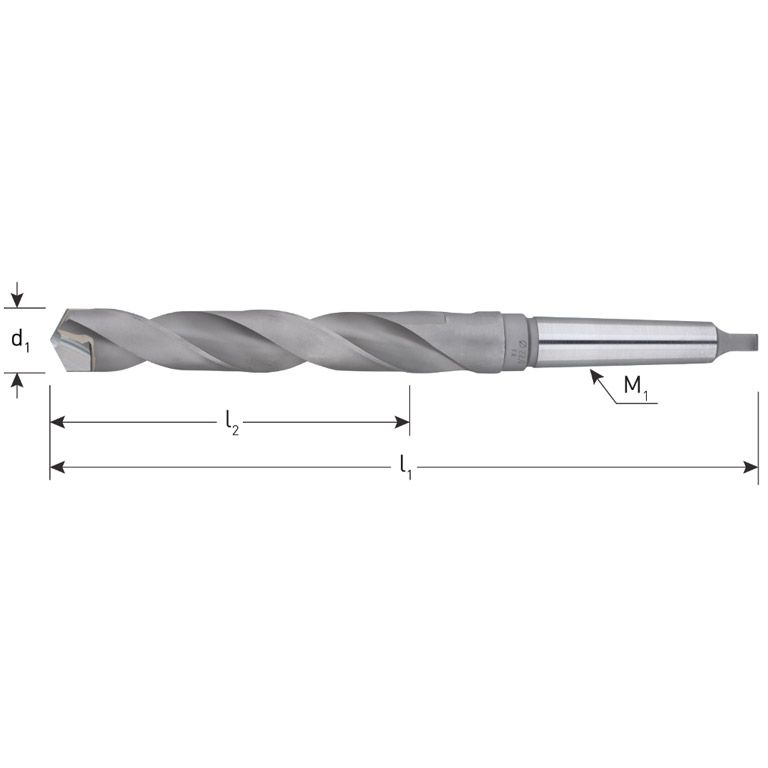 Rotec HM MK-Spiraalboor, DIN 345, Type N, Bezet, Ø28,5
