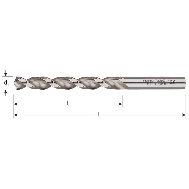 Rotec HSS-E Spiraalboren DIN 338 TLS1000 4,5 mm 10 stuks