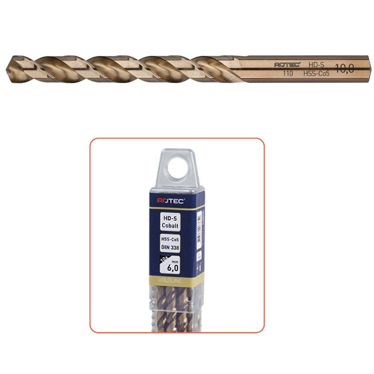 Rotec HSS-E Spiraalboren DIN 338 Type HD-S 3,3 mm