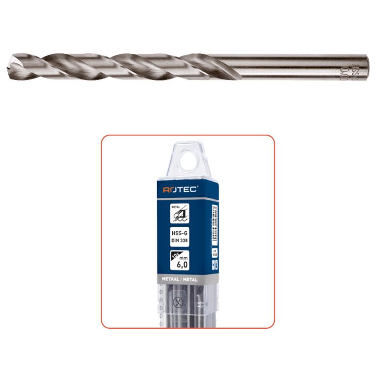 Rotec HSS-G Spiraalboor, Din 338, Type N, Ø1,8 10 stuks