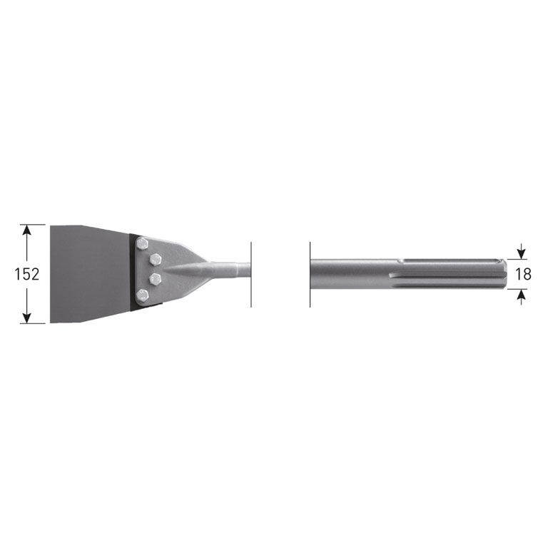 Rotec Vervangingsset Spachtelbeitel 12 Dlg. 152X630Mm