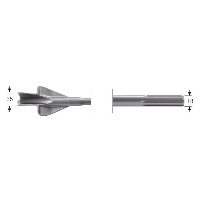 Rotec Sds-Max Vleugelbeitel 35X380Mm