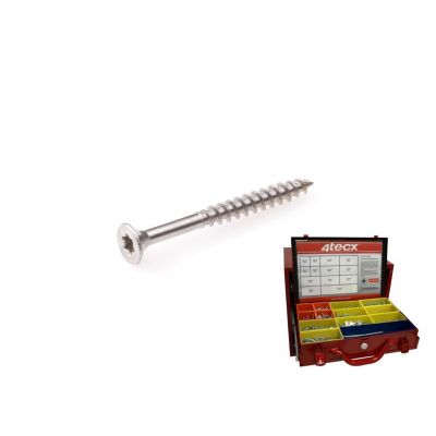 Sysbox Assortimentskoffer Spaanplaatschroef Torx RVS 1318 delig