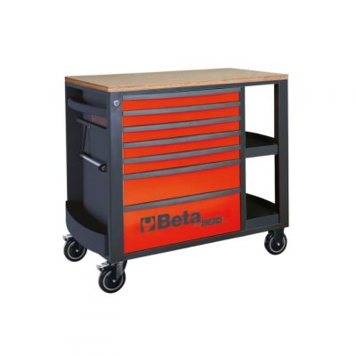 Beta Gereedschapswagen met 7 laden werkbank RSC24L/7 Rood