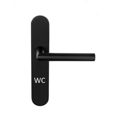 D4E Deurkruk Zwart op schild WC slot L-design PC63 Rechts