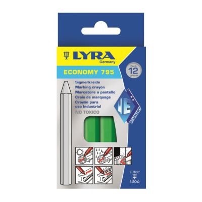 Verpakking met Lyra merkkrijt groen 12 stuks